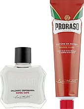 Набор для бритья жесткой щетины с экстрактом карите и сандаловым маслом - Proraso Red Classic Shaving Duo (sh/cr/150ml + ash/balm/100ml) — фото N2