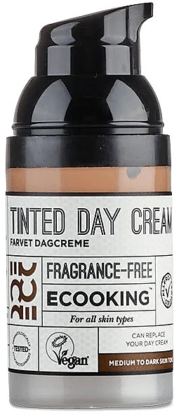Тонувальний денний крем для обличчя - Ecooking Tinted Day Cream — фото N2