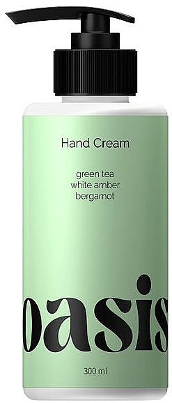 Парфумований крем для рук "Green Tea White Amber Bergamot" - Oasis Hand Cream — фото N2