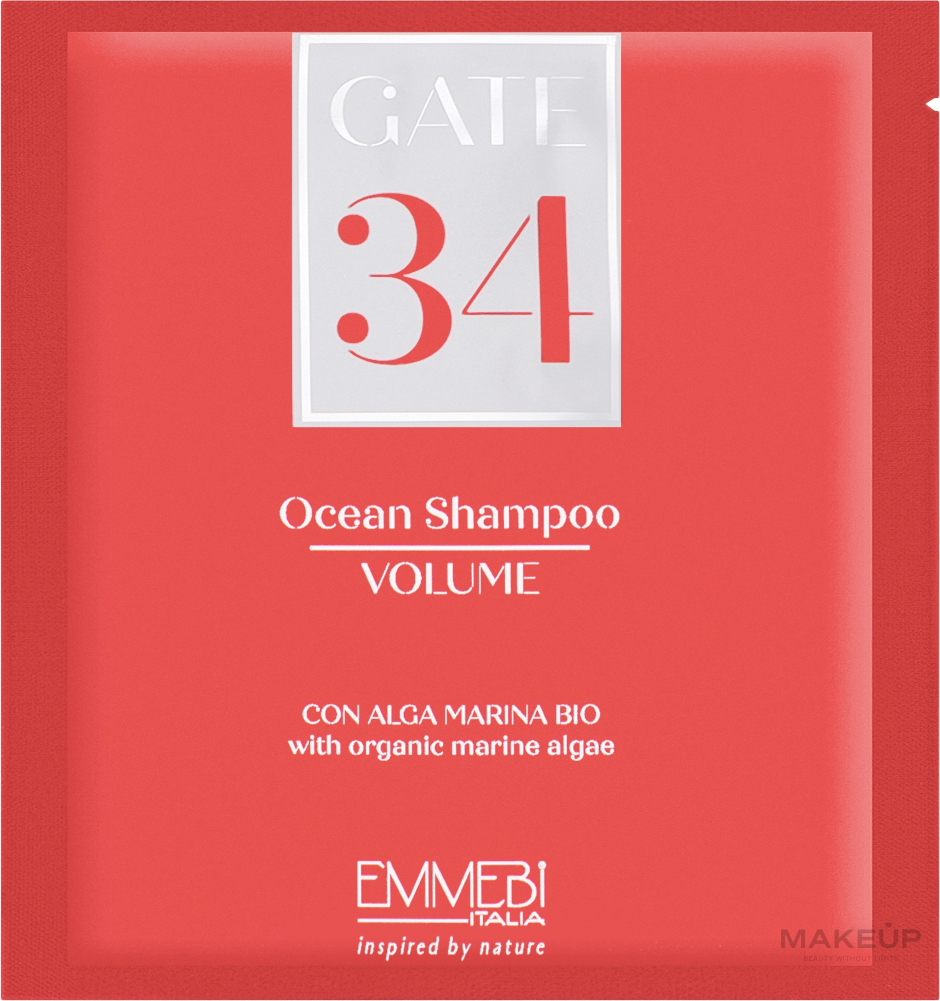 Шампунь для объема волос - Emmebi Italia Gate 34 Wash Ocean Shampoo Volume (пробник) — фото 10ml