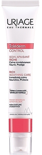 Успокаивающий крем для чувствительной кожи лица - Uriage Tolederm Control Rich Soothing Care