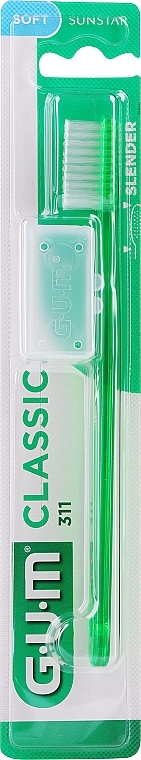 Зубная щетка "311", мягкая, зеленая - G.U.M Classic Toothbrush  — фото N1