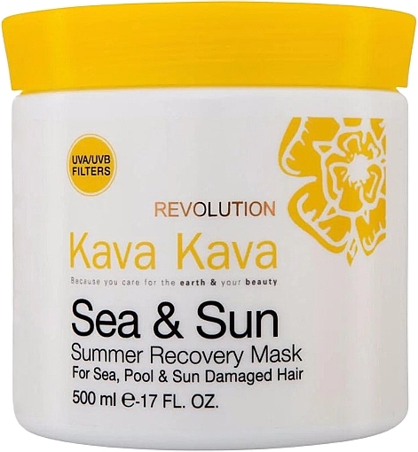 Восстанавливающая маска для волос, поврежденных морем, бассейном и солнцем - Kava Kava Sea & Sun Summer Recovery Mask — фото N1