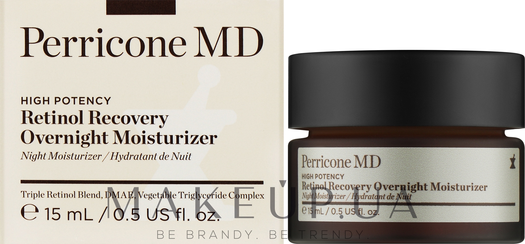 Ультраживильний зволожувальний крем для обличчя - Perricone MD High Potency Retinol Recovery Overnight Moisturizer — фото 15ml