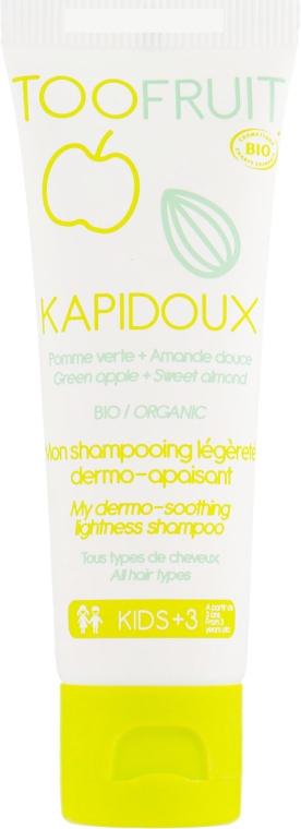 Смягчающий легкий шампунь яблоко-миндаль - TOOFRUIT Kapidoux Dermo-Soothing Shampoo