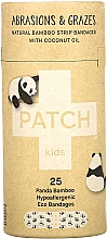Натуральні пластирі для дітей - Patch Kids Panda Bamboo Hypoallergenic Breathable Bandages — фото N1