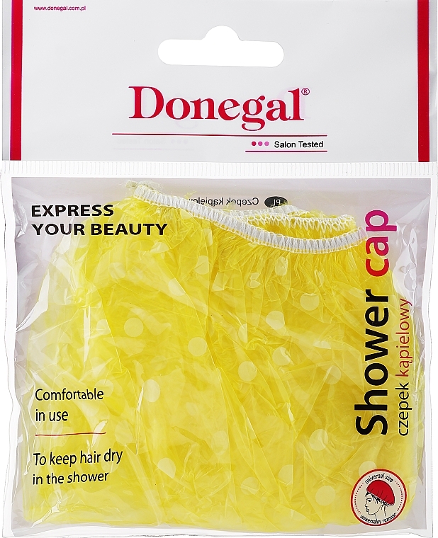 Шапочка для душу, 9298, жовта - Donegal Shower Cap — фото N1