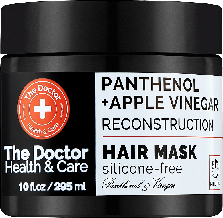 Маска для волос "Реконструкция" - The Doctor Health & Care Panthenol + Apple Vinegar Reconstruction Hair Mask