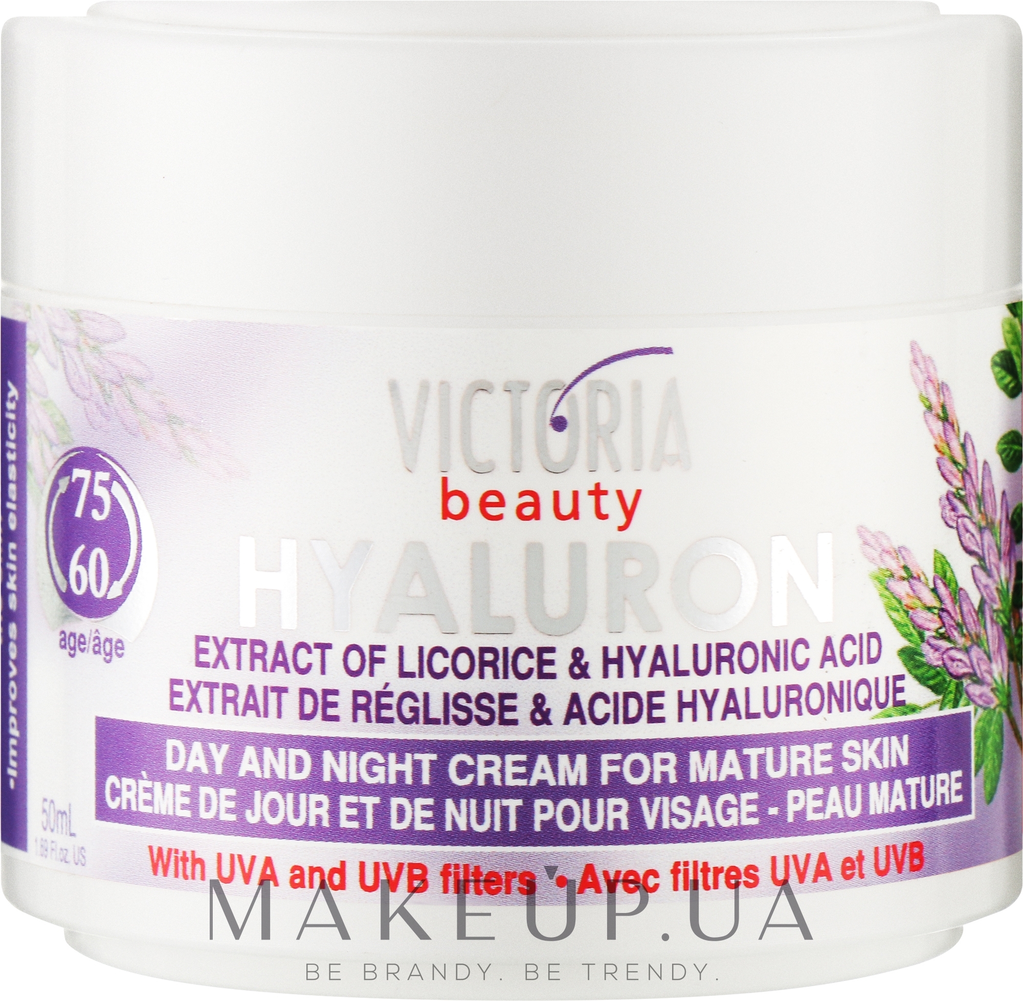 Крем для обличчя з лакрицею - Victoria Beauty Hyaluron Day & Night For Mature Skin 60-75 Age — фото 50ml