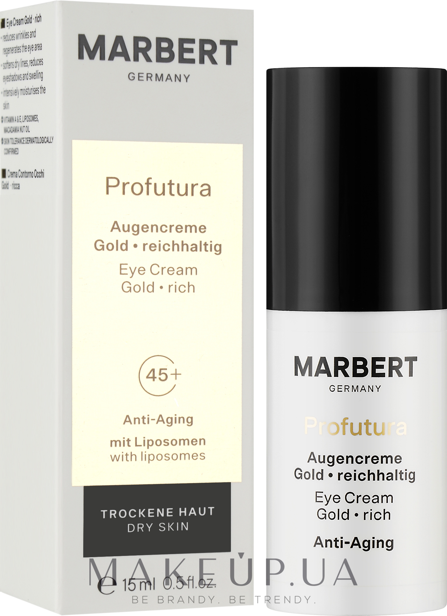 Насыщенный антивозрастный крем для век - Marbert Profutura Anti-Aging Eye Cream Gold Rich — фото 15ml