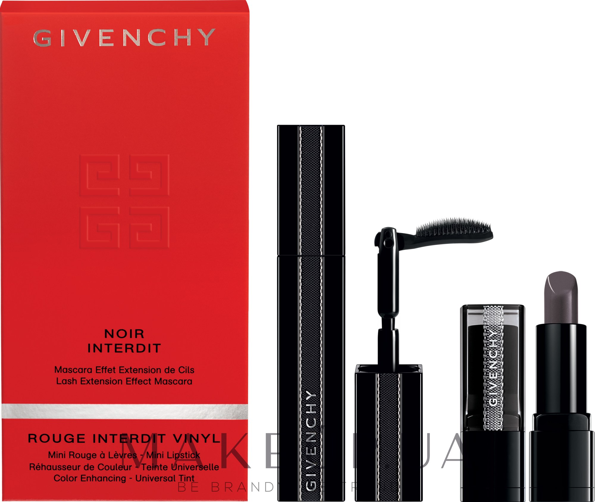 Givenchy подарочный набор. Тушь Givenchy interdit Mascara. Givenchy rouge interdit Noir. Givenchy Noir interdit Mascara. Givenchy набор 3 помады и тушь.