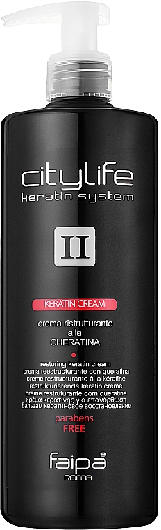 Восстанавливающий крем для волос с кератином - Faipa Roma City Life Keratin Hair Cream — фото N3