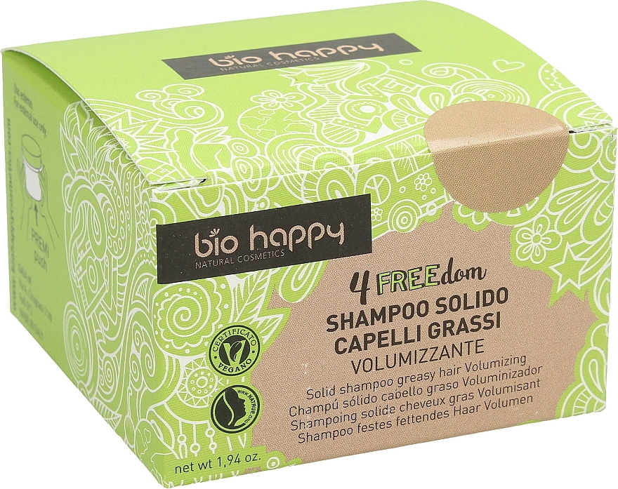 Твердий шампунь - Bio Happy 4FREEdom Volumizing Solid Shampoo — фото N1