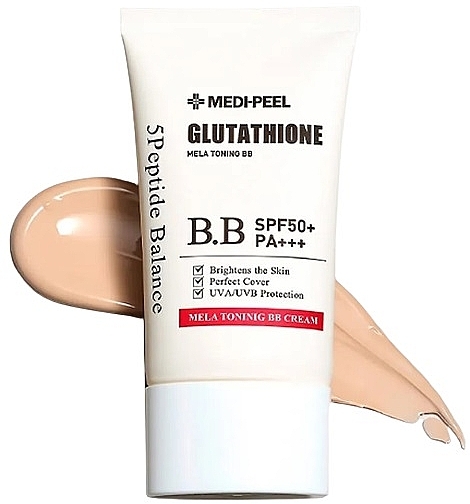 ВВ-крем с глутатионом - MEDIPEEL Bio-Intense Glutathione Mela Toning BB Cream SPF 50+PA++++ — фото N3