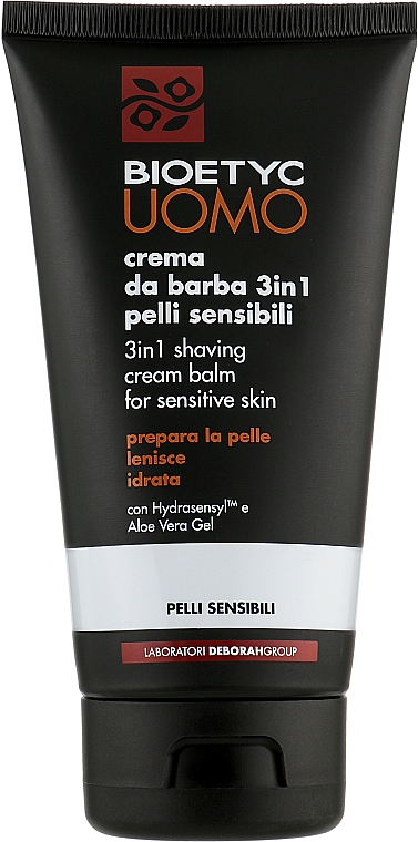 Крем для гоління 3 в 1 - Deborah Bioetyc Uomo Shaving Cream For Sensitive Skin — фото N1