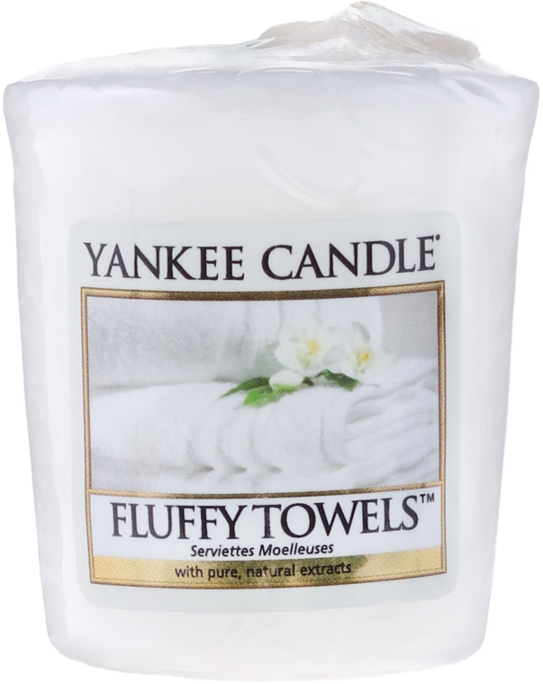 Ароматическая свеча "Пушистые полотенца" - Yankee Candle Scented Votive Fluffy Towels — фото N2