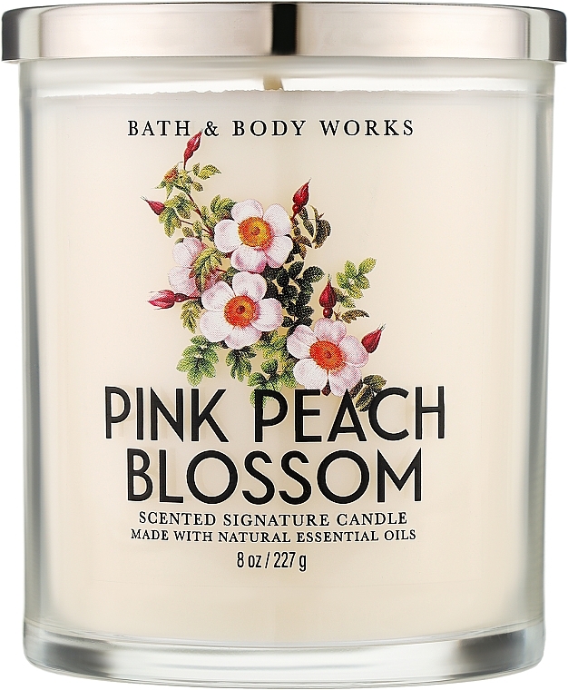 Ароматическая свеча в стакане "Pink Peach Blossom" - Bath & Body Works Pink Peach Blossom Scented Candle — фото N1