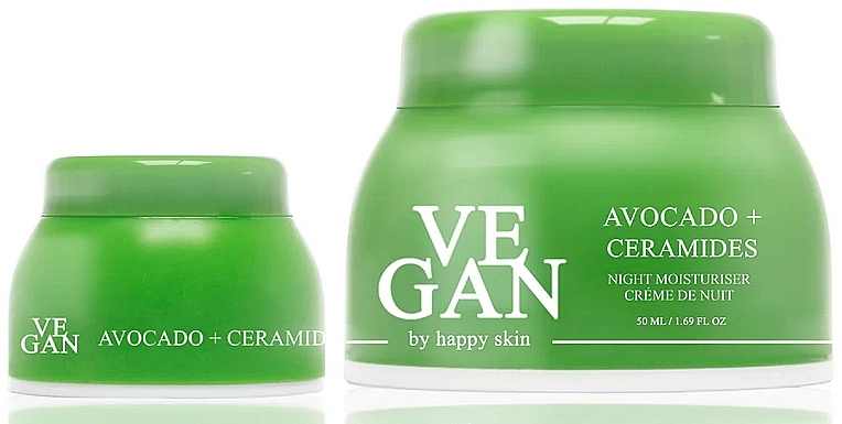 Набір - Vegan By Happy Skin Ultimate Avocado + Ceramides Set (f/cr/50ml + eye/cr/10ml) — фото N1