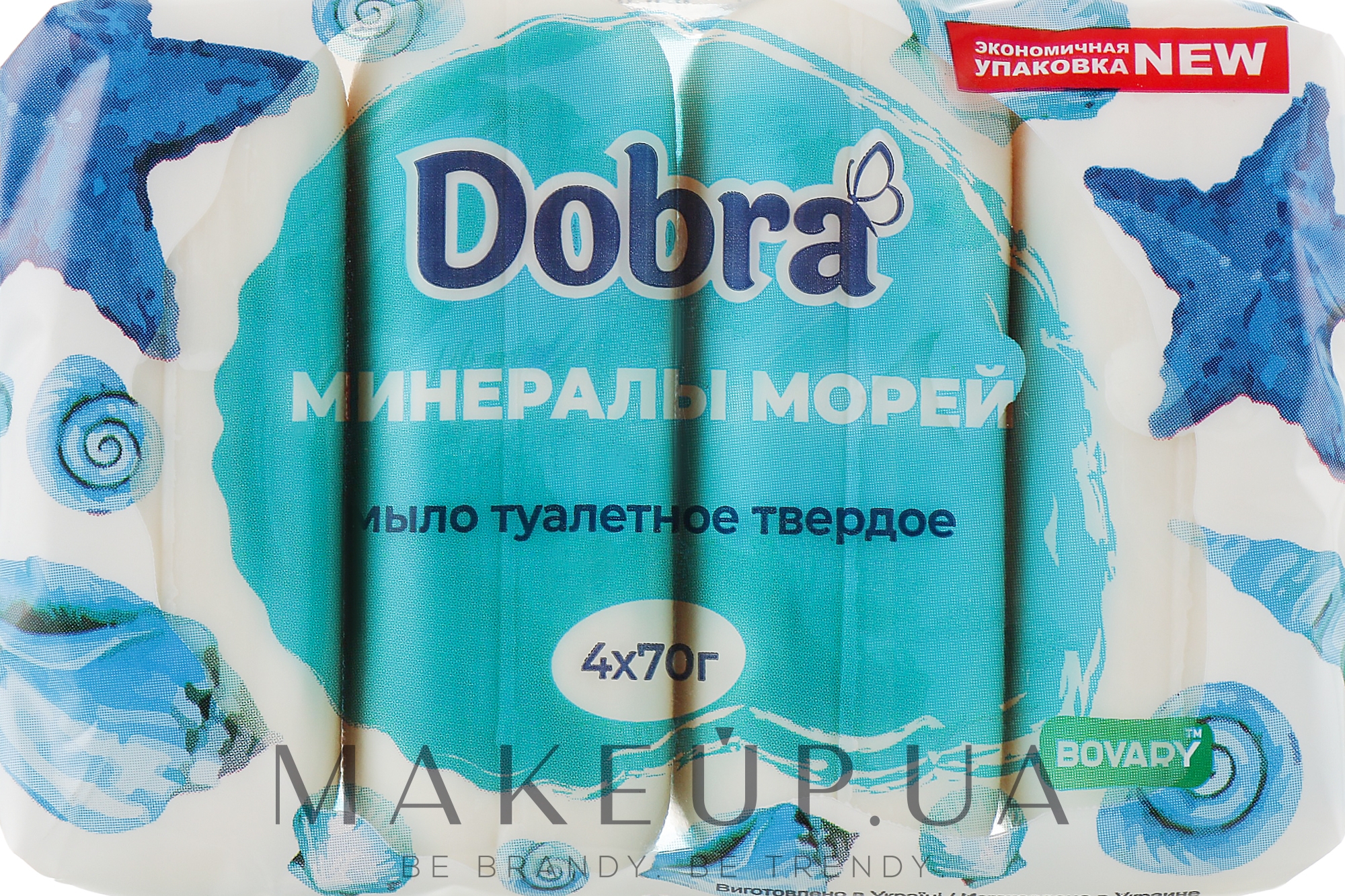 Мыло туалетное "Минералы морей" - Мыловаренные традиции Dobra Bovary — фото 4x70g