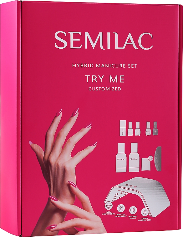 Набір, 9 продуктів - Semilac Try Me Customized Manicure Kit — фото N1