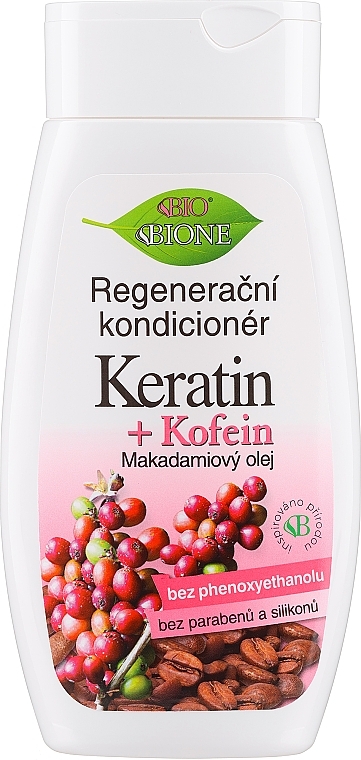 Восстанавливающий кондиционер для волос - Bione Cosmetics Keratin + Caffeine Regenerative Conditioner — фото N1