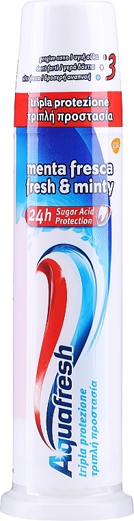 Зубна паста освіжаюча-м'ятна у поршневій упаковці - Aquafresh Fresh&Minty — фото N1