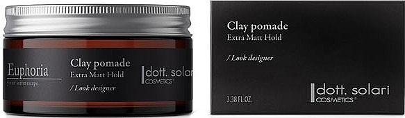 Глиняна помада для волосся з матовим ефектом - Dott. Solari Euphoria Clay Pomade — фото N1