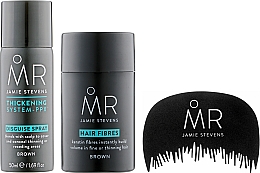 Набор - Mr. Jamie Stevens Mr. Disguise Hair Care Kit (h/fibres/15g + h/spray/50ml + h/brush/1pcs + bag/1pcs) — фото N2