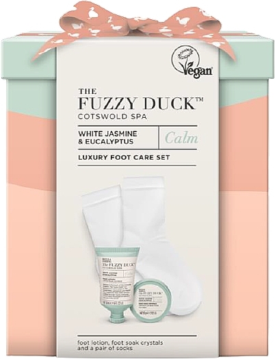 Набір - Baylis & Harding The Fuzzy Duck Cotswold Spa Luxury Foot Care Gift Set (crystal/50g + f/lot/50ml + socks/2pcs) — фото N1