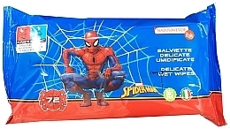 Парфумерія, косметика Детские влажные салфетки, 72 шт. - Naturaverde Kids Spiderman Delicate Wet Wipes
