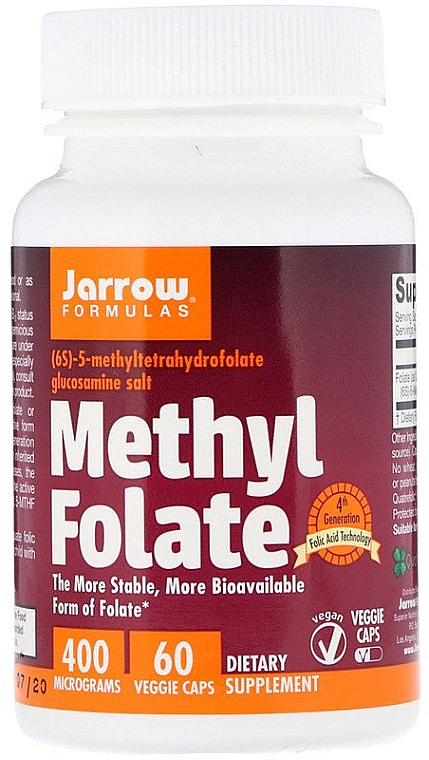 Метилфолат 400 мкг - Jarrow Formulas Methyl Folate, 400 mcg — фото N3