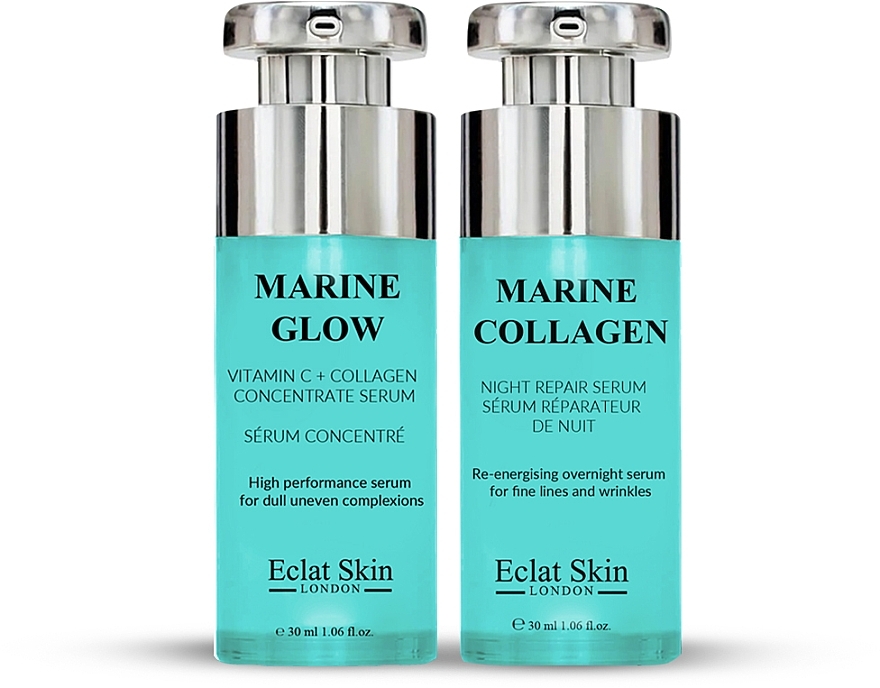 Набор - Eclat Skin London Marine Glow & Marine Collagen (f/ser/2x30ml) — фото N2