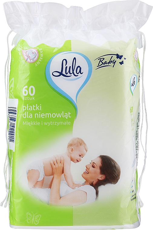Салфетки одноразовые для младенцев, 60 шт. - Lula Baby — фото N1