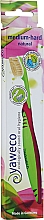Парфумерія, косметика Зубна щітка зі змінною головкою, рожево-зелена - Yaweco