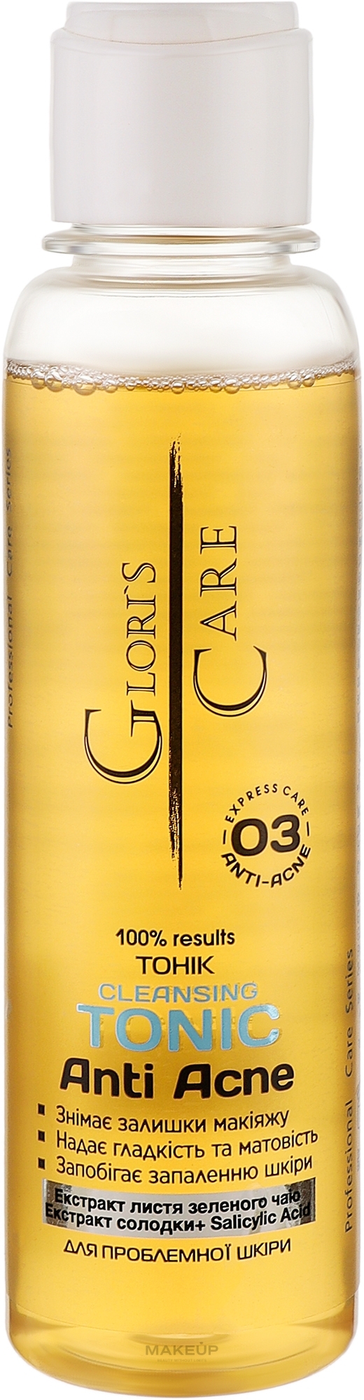 Тонік для обличчя "Антиакне" для проблемної шкіри - Glori's Care Anti Acne Cleansing Tonic — фото 160ml