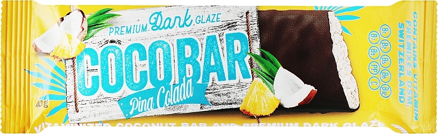 Батончик с ароматом "Pina Colada" в шоколадной глазури - Vitapak Coco Bar — фото N1