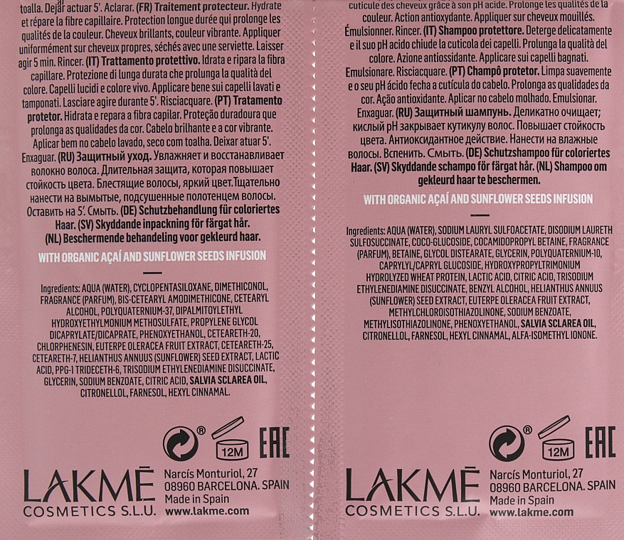Набір пробників - Lakme Teknia Color Stay (sh/10ml + mask/10ml) — фото N3
