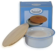 Мыло для бритья в керамической чаше - Plisson Soap And Porcelain Shaving Bowl With White Beechwood Lid — фото N1