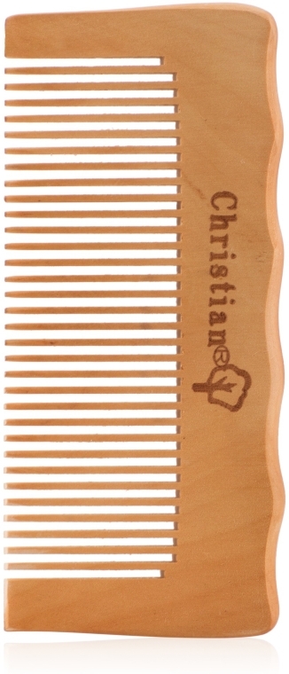 Деревянный гребешок среднезубый, CLR-343 - Christian