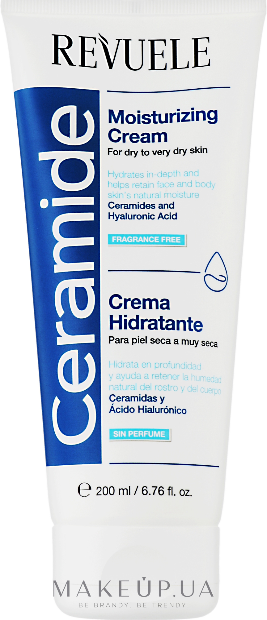 Зволожувальний крем для обличчя й тіла - Revuele Ceramide Moisturizing Cream — фото 200ml