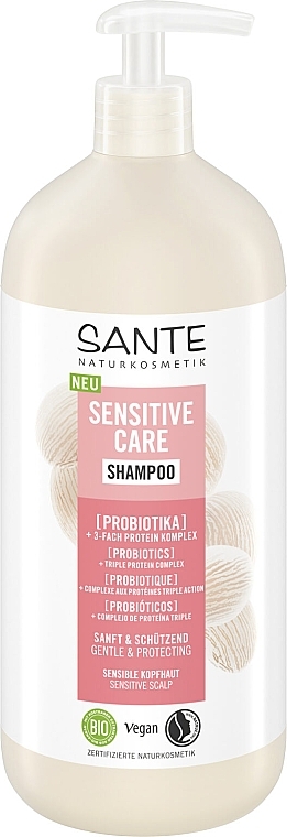 БІО-Шампунь для захисту чутливої шкіри голови з пробіотиками - Sante Sensitive Care Shampoo — фото N3