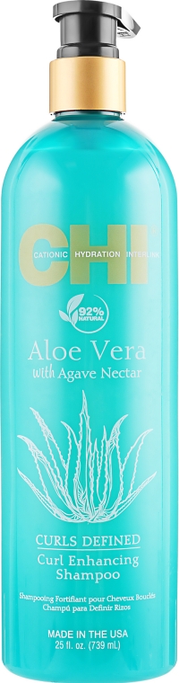 Шампунь для волос активирующий завиток с Алоэ Вера и Нектаром Агавы - CHI Aloe Vera Curl Enhancing Shampoo — фото N5