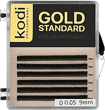 Парфумерія, косметика УЦІНКА Накладні вії Gold Standart D 0.05 (6 рядів: 9 mm) - Kodi Professional *