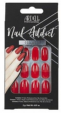 Набір накладних нігтів - Ardell Nail Addict Artifical Nail Set Colored Cherry Red — фото N1