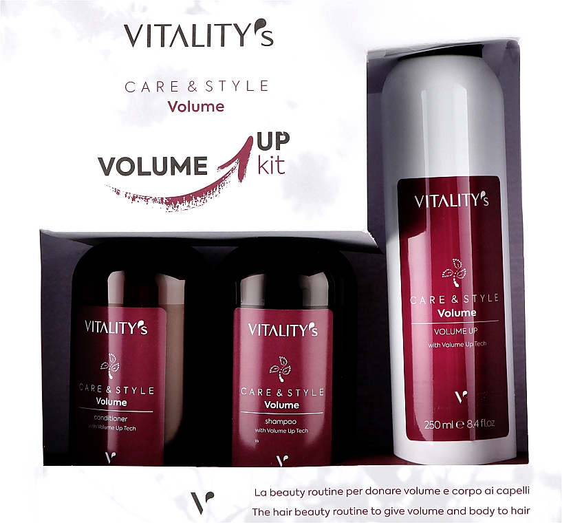 Набір - Vitality's C&S Volume Up Kit (shmp/250ml + h/cond/250ml + h/spr/250ml) — фото N1
