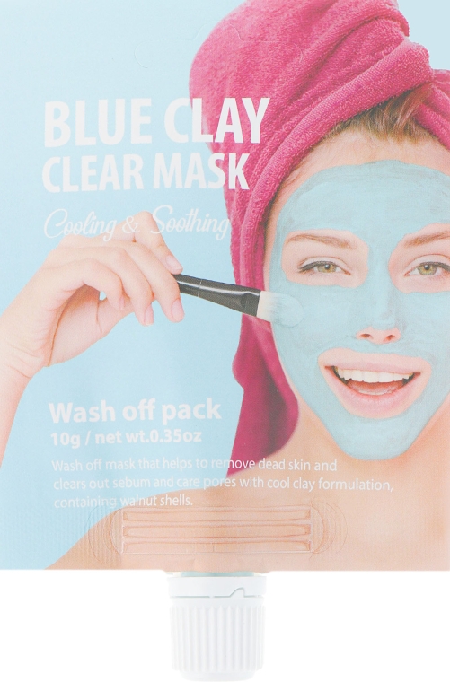 Глиняна маска для обличчя "Блакитна" - CNF She's Lab Blue Clay Clear Mask — фото N1