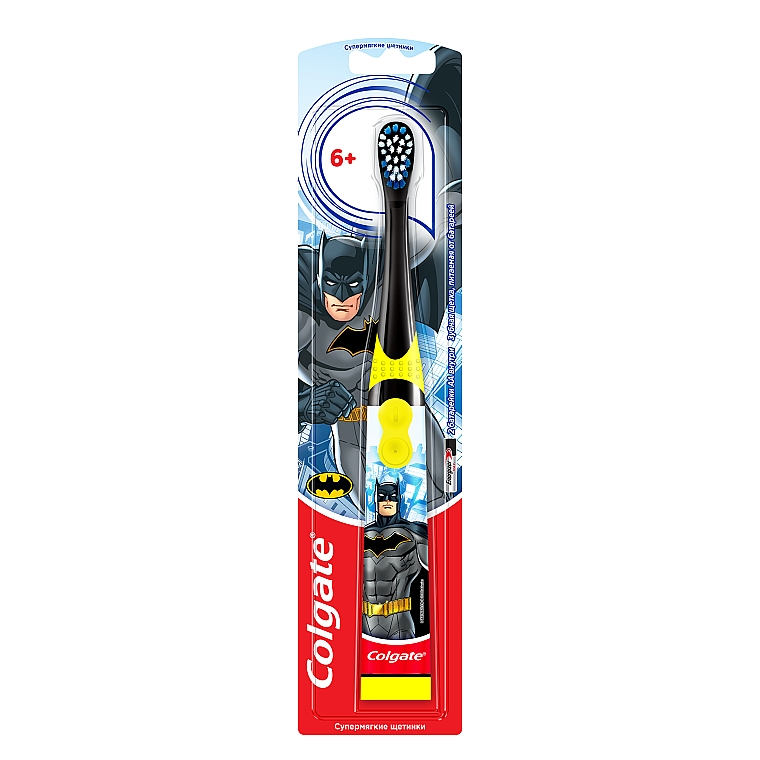 Дитяча електрична зубна щітка, суперм'яка, Batman, чорна - Colgate — фото N3
