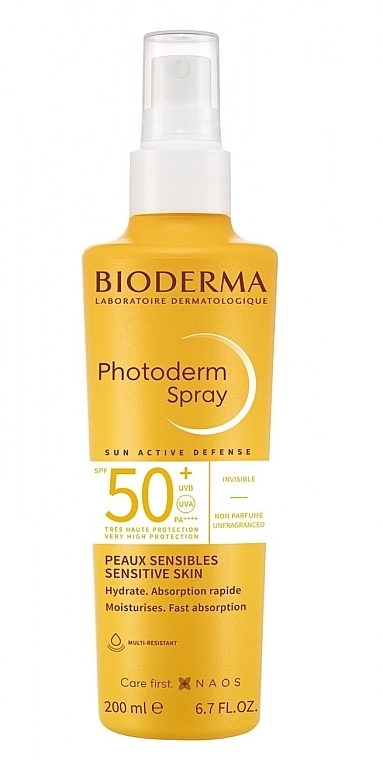 Сонцезахисний спрей - Bioderma Photoderm Spray Solaire Invisible SPF50+ — фото N1