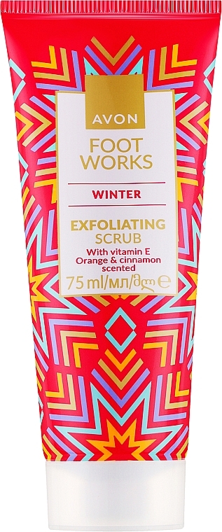 Відлущувальний скраб для ніг з ароматом апельсина, кориці та вітаміном Е - Avon Foot Works Winter Exfoliating Scrub — фото N1