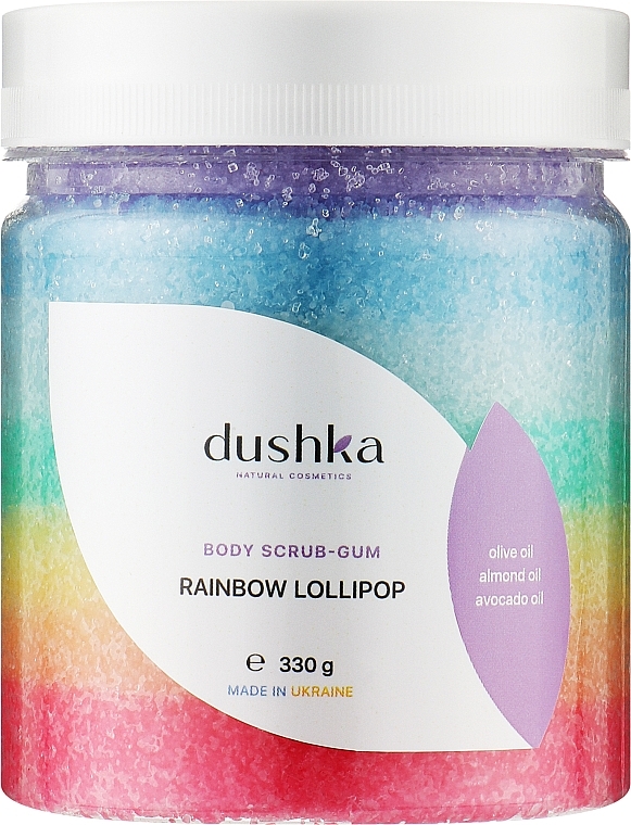 Скраб-жвачка “Радужный леденец” - Dushka Rainbow Lollipop Body Scrub-Gum — фото N2